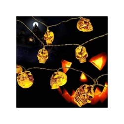 Guirlandes Lumineuse Halloween fete noel - Tete de mort - 4.5v 