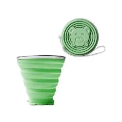 Generic Tasse Silicone Pliable de Voyage Pratique - Goblet Potable Camping - 210ml 