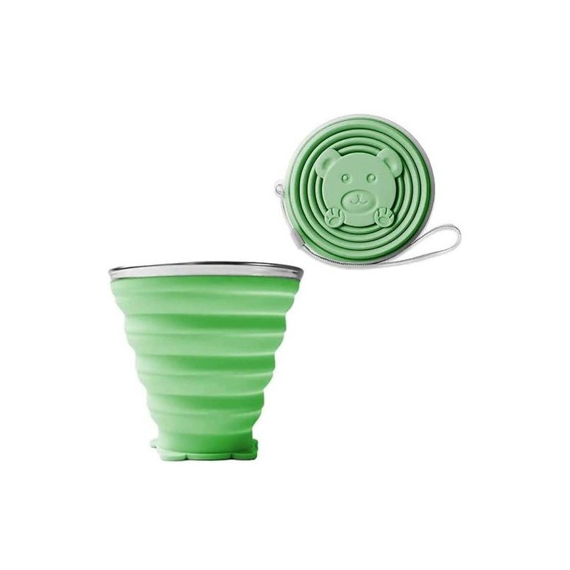 Generic Tasse Silicone Pliable de Voyage Pratique - Goblet Potable Camping - 210ml 