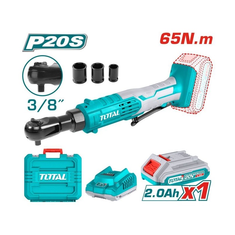 TOTAL Clé a cliquet sans fil - 3/8" - 20 V 