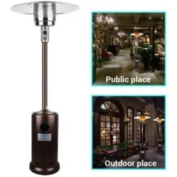 Chauffage de terrasse patio au gaz extérieur 12,5kw - Lampe chauffante Parasol de 2,20m 