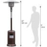 Chauffage de terrasse patio au gaz extérieur 12,5kw - Lampe chauffante Parasol de 2,20m 