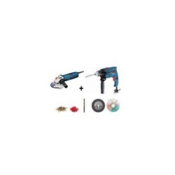 Bosch Pack Perceuse à percussion 570 w + Meuleuse 710 w- + Cadeau - 