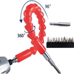 Axe flexible avec embout de tournevis - 10 pièces et tige d'extension 