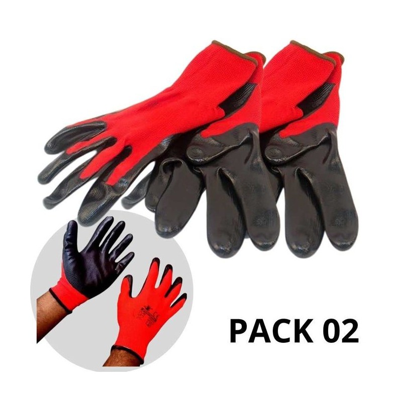 Generic Pack 2 Gants pour travaux Jardinage - Imperméable avec revêtement en Nitrile 