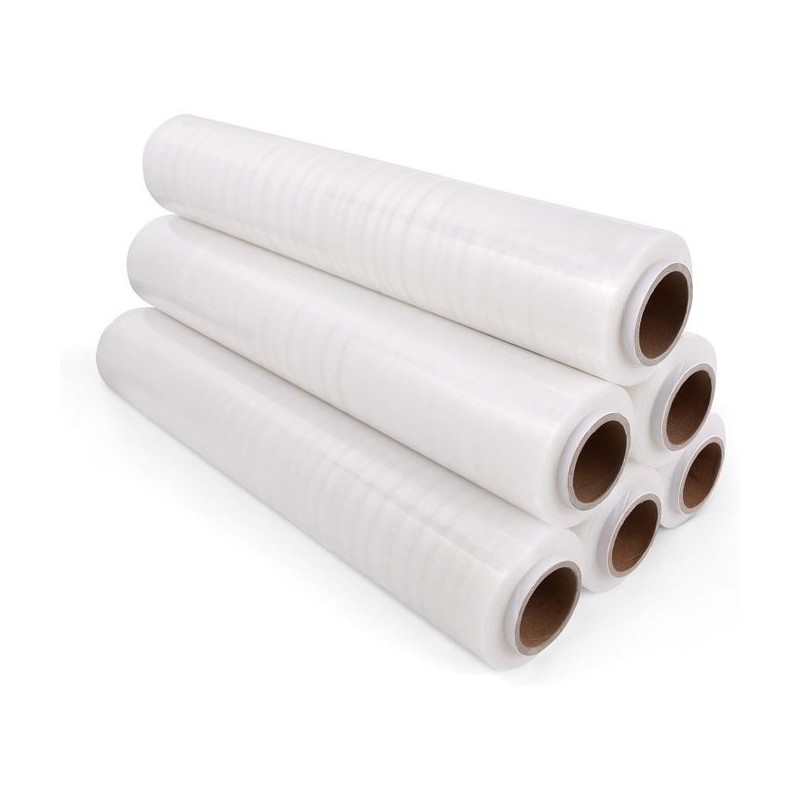 DJO Lot de 6 rouleaux de film étirable transparent pour meubles et déménagements 1kg 