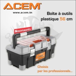 Acem Boite à outils Plastique avec organisateur - 56 cm 