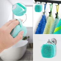 Brosse de douche en Silicone pour animaux de compagnie 