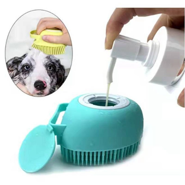 Brosse de douche en Silicone pour animaux de compagnie 