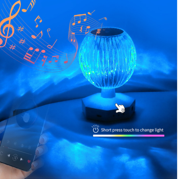 Lampe cristal d'ambiance audio Bluetooth 