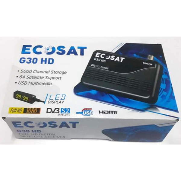 Récepteur Ecosat G30-HD + un Abonnement 12 mois sharing + 6 mois matador + Clé wifi 