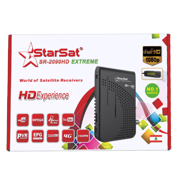 Récepteur StarSat SR-2090 HD Extrême + 12mois appollo+12 mois Sharing 