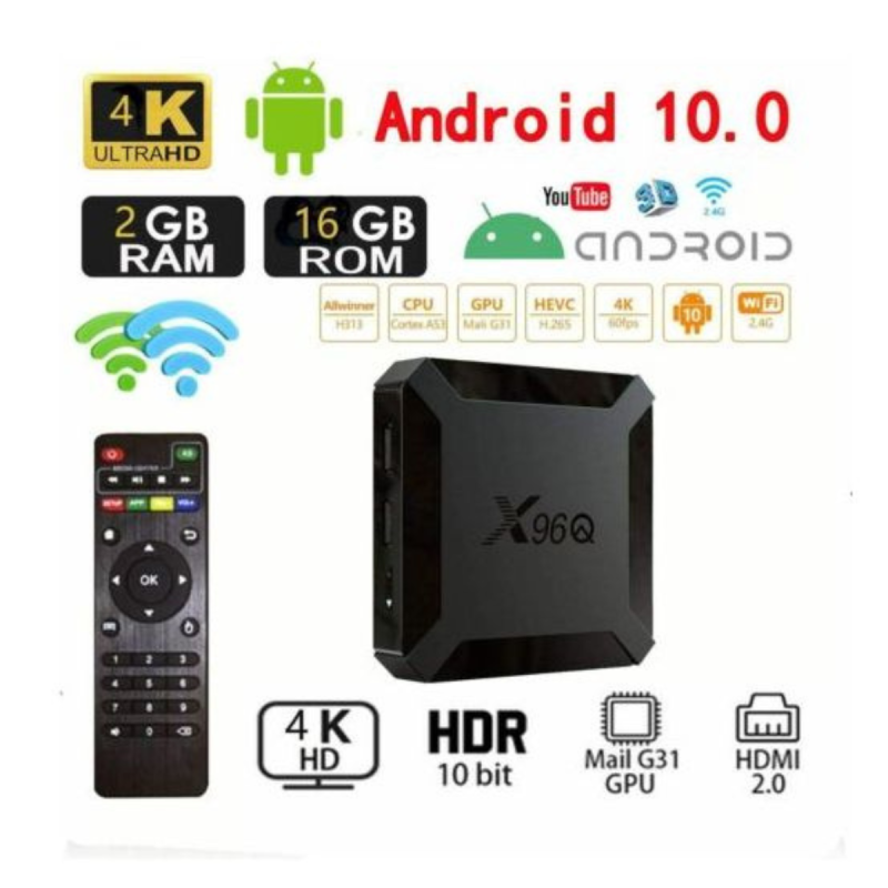 Box Android TV X96Q UHD 4K - 4 GO + 15 Mois IPTV MATADOR + VOD