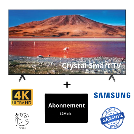 Samsung 55 pouce 4K Crystal UHD Smart TV - TU7000 