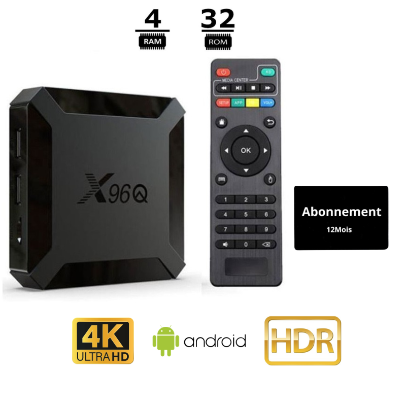Box Android X96Q 2GO -16GO avec Abonnement 12 Mois en Tunisie