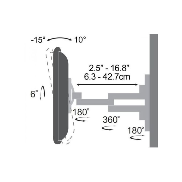 Support Mural mobile pour TV 40"- 70" 