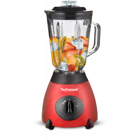 TBLI-385 Blender inox grenat bol verre 500W 1.5 l 