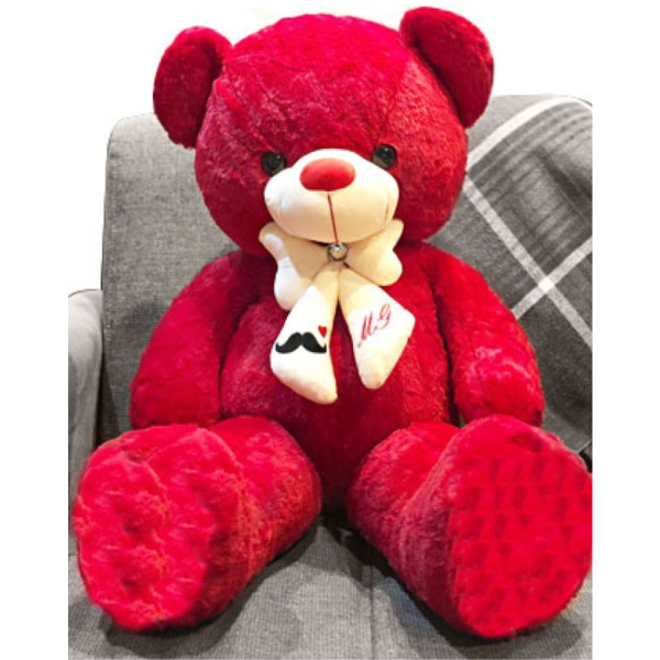 Peluche rouge doux avec cœur 