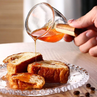 Pot  à Lait en Verre avec Manche en Bois 