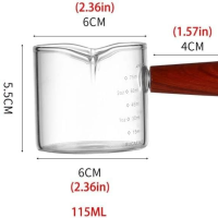 Pot  à Lait en Verre avec Manche en Bois 