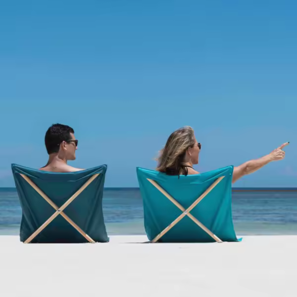 Chaise longue de plage pliable 