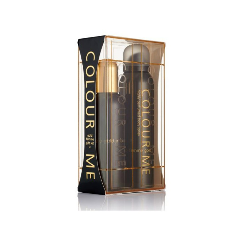 Colour Me Coffret Gold Woman Eau De Parfum 100Ml+Body Spray 