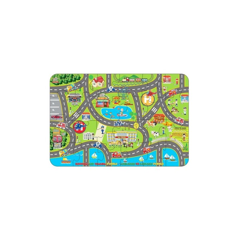 Mega Puzzle 91.5*61 Cm -Mega City -Interactif 