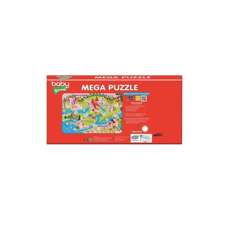 Mega Puzzle 91.5*61 Cm -Royaume de la princesse -Interactif 