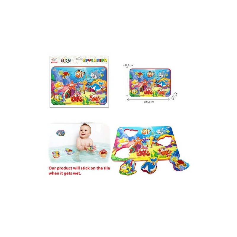 Jouet de Bain-Puzzle Marin encastrable 