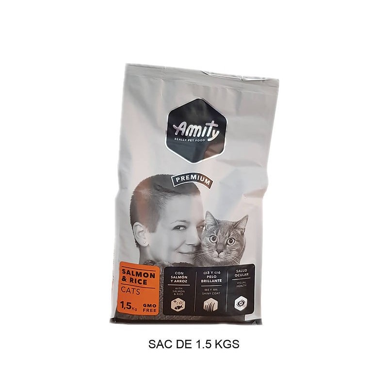 AMITY Premium Adulte Saumon & Riz 1.5 kg 