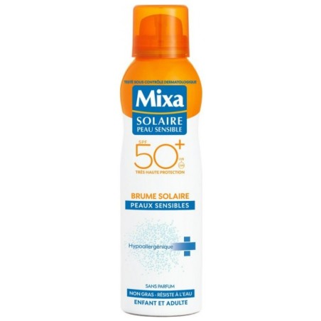 brume Mixa SOLAIRE ENFANTS & ADULTES PEAUX SENSIBLES SPF50+ 