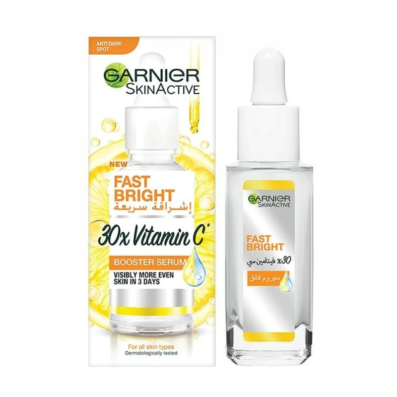 SERUM Garnier ANTI-TACHES ÉCLAIRCISSANT RAPIDE VITAMINE C 30 ML 