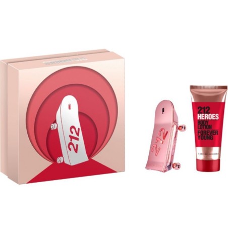 COFFRET EAU DE PARFUM FEMME CAROLINA HERRERA  212 HEROES EDP 50ML + BL 100 