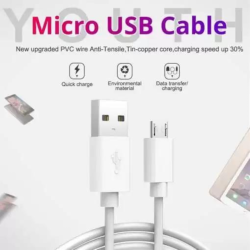 GERLAX Micro USB TO USB Data Cable 1M D3V 2.4A 