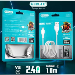 GERLAX Micro USB TO USB Data Cable 1M D3V 2.4A 