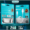 GERLAX Micro USB TO USB Data Cable 1M D3V 2.4A 