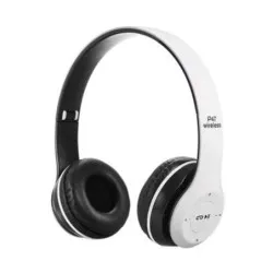 Casque Bluetooth - MP3 - P47 - BLANC 