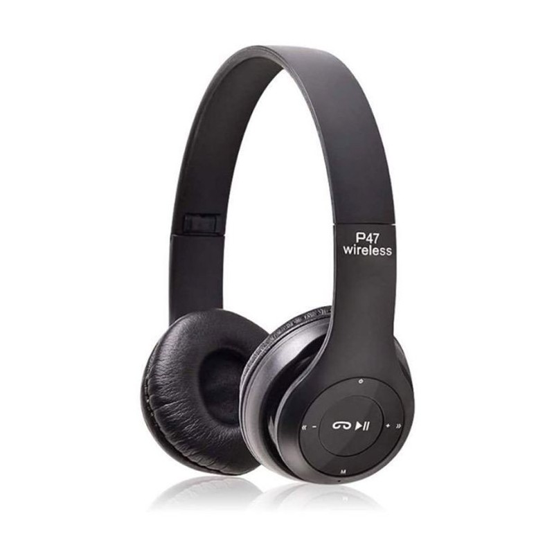 Casque Bluetooth - MP3 - P47 - NOIR 