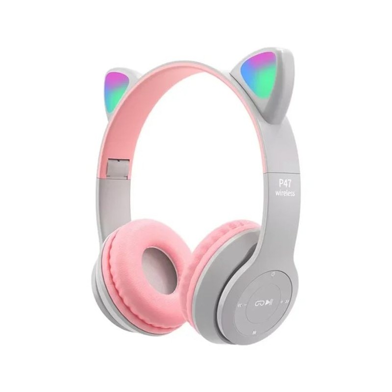 Casque Bluetooth - MP3 - P47 CAT - BLANC 