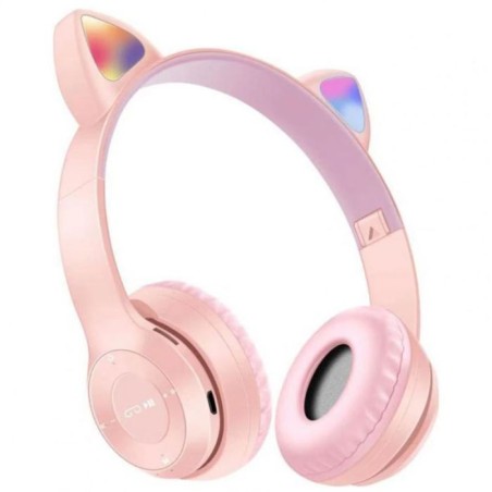 Casque Bluetooth - MP3 - P47 CAT - ROSE 