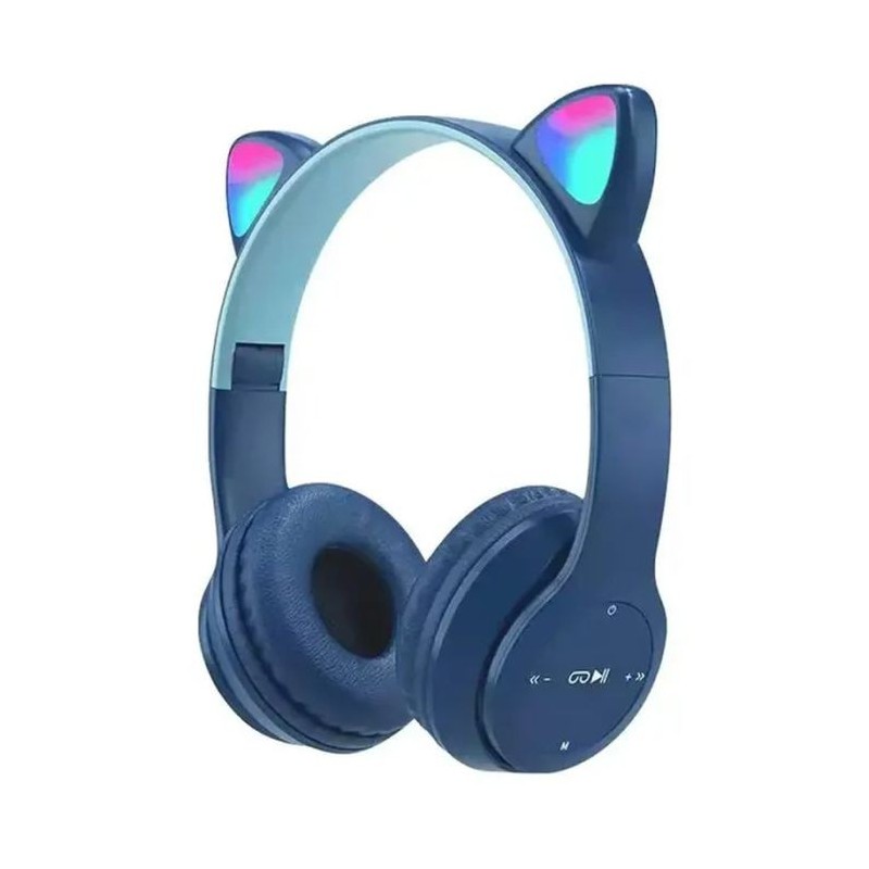 Casque Bluetooth - MP3 - P47 CAT - DARK BLEU 