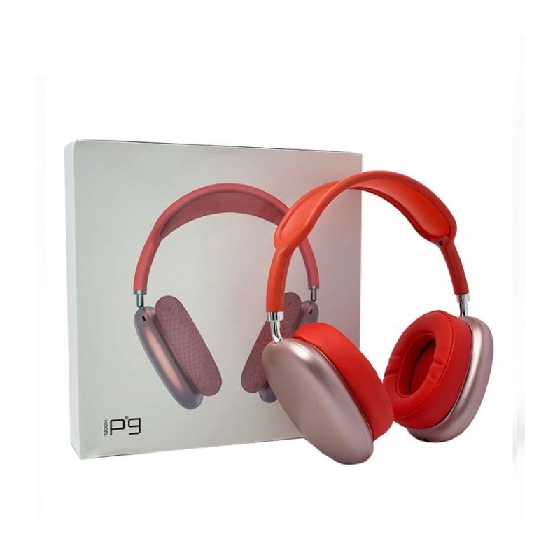 Casque Bluetooth - MP3 - P9 - ROUGE 