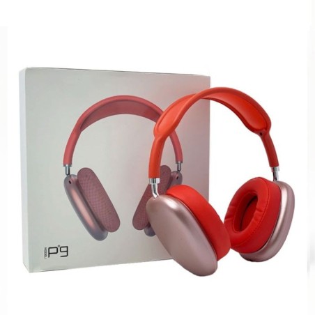 Casque Bluetooth - MP3 - P9 - ROUGE 