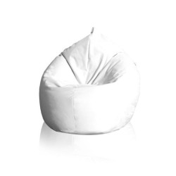 Pouffy Pouf poire - Pacha XXL - 80cm x 130cm - Blanc - Garantie 1 an 