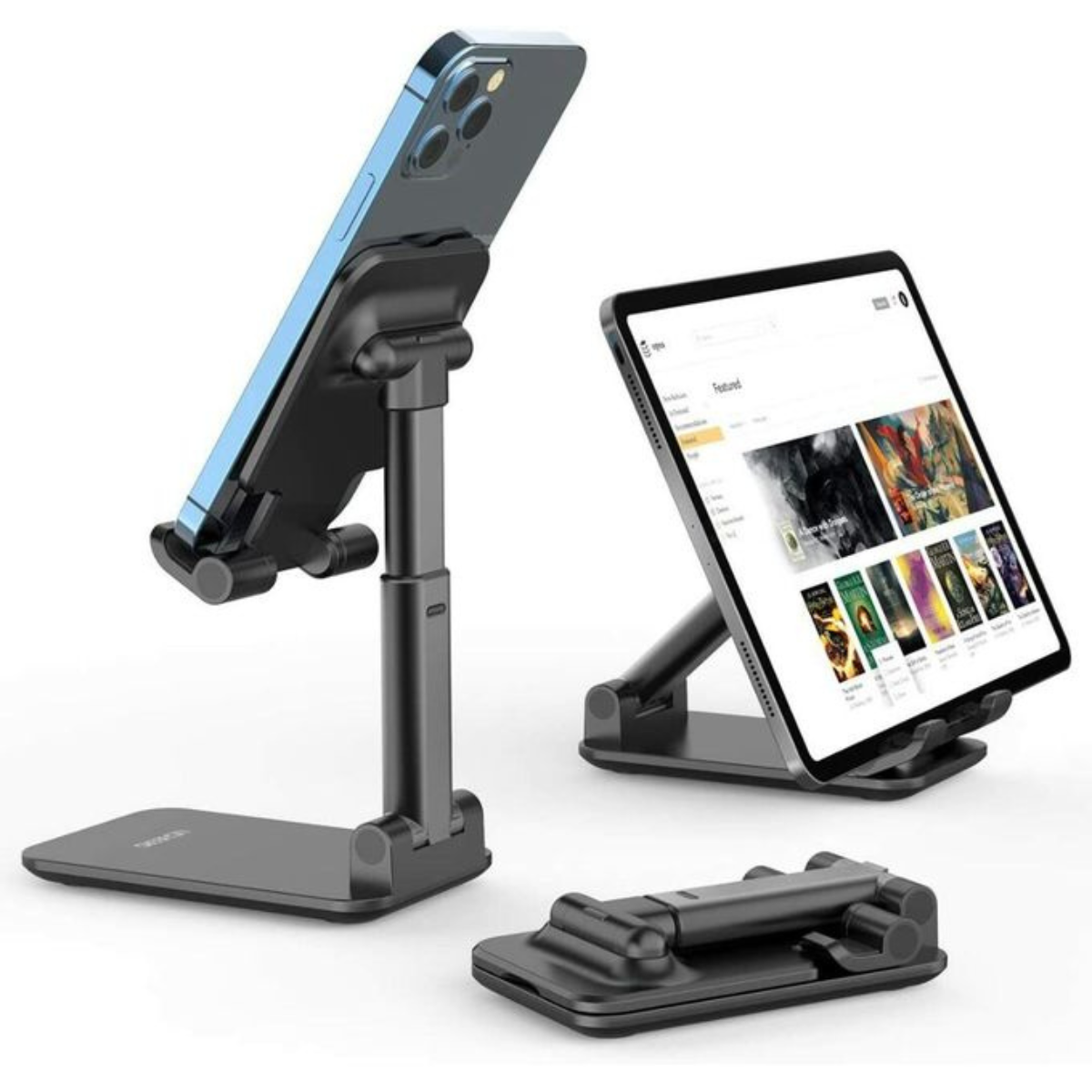 Support smartphone de bureau rétractable pour iPhone Samsung